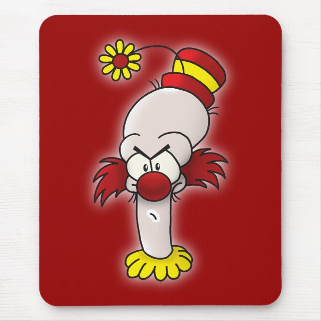 Angry Clown Mouse Mat (Front)