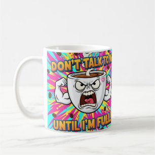 Angry Coffee Cup Funny Cartoon
