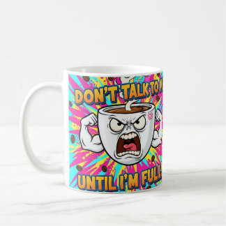 Angry Coffee Cup Funny Cartoon