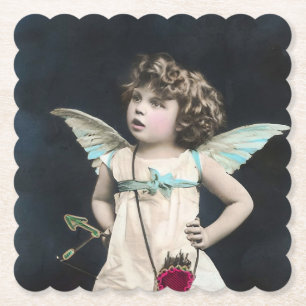 Angry Cupid Paper Coaster