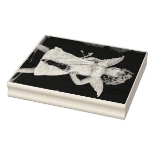Angry Cupid Rubber Stamp