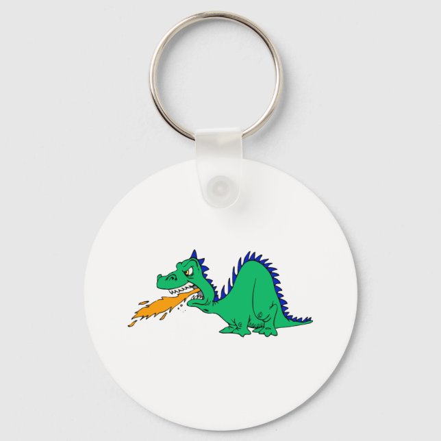 Angry Cute Dragon Key Ring (Front)