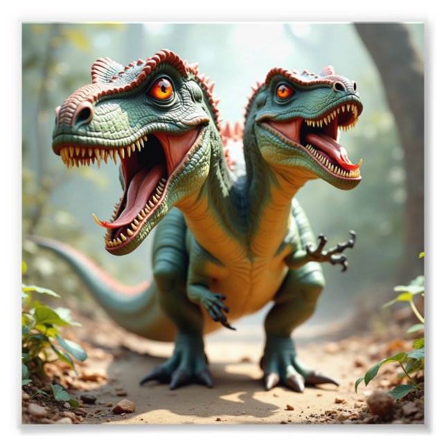 Angry Dinosaur Photo Print (Front)