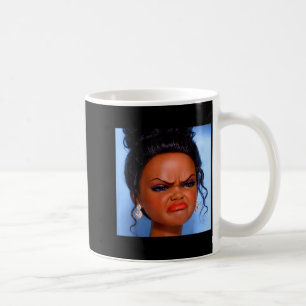 Angry disgusted black doll face meme Angry disgust Coffee Mug