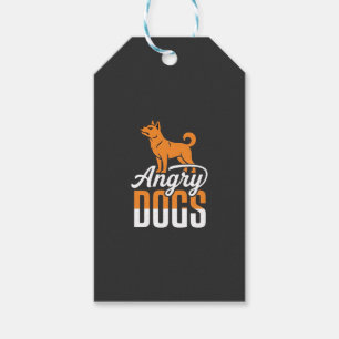 Angry Dogs Vector Mascot Gift Tags