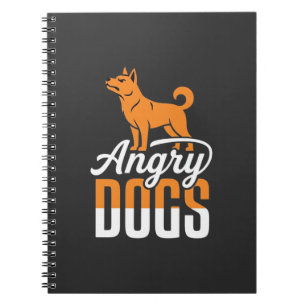 Angry Dogs Vector Mascot Notebook