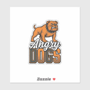 Angry Dogs Vintage Bulldog Typography Design_1