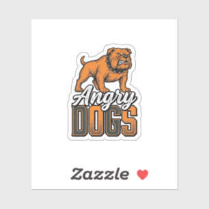 Angry Dogs Vintage Bulldog Typography Design_1