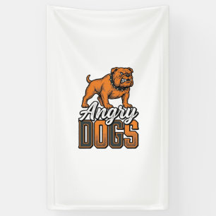 Angry Dogs Vintage Bulldog Typography Design_1 Banner