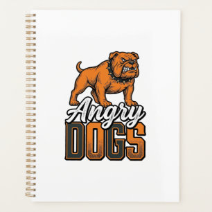 Angry Dogs Vintage Bulldog Typography Design_1 Planner