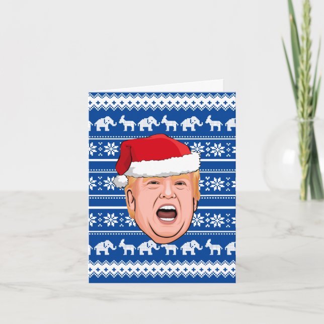 Angry Donald Trump Christmas Card (Front)
