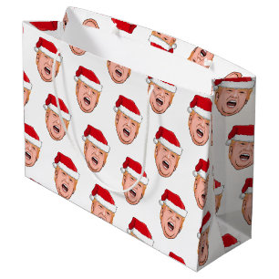 Angry Donald Trump Christmas Large Gift Bag