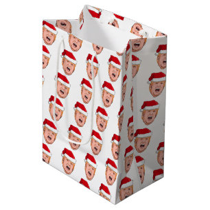 Angry Donald Trump Christmas Medium Gift Bag