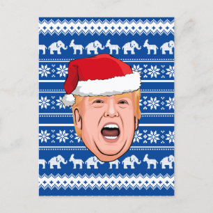 Angry Donald Trump Christmas Postcard
