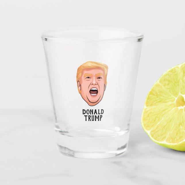 ANGRY DONALD TRUMP CUSTOM SHOT GLASS (Front)