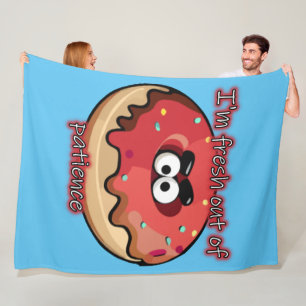 Angry Donut: Fresh out of patience Fleece Blanket