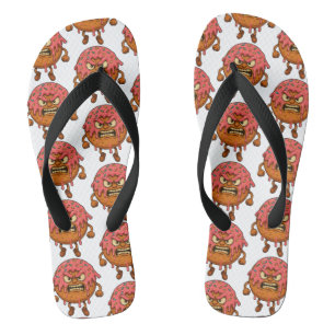 Angry Donut II Flip Flops