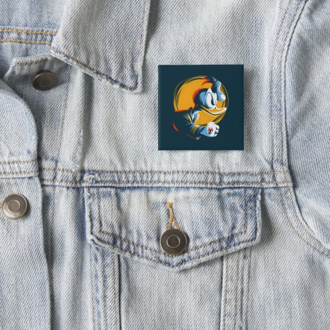  Angry Duck 15 Cm Square Badge (In Situ)