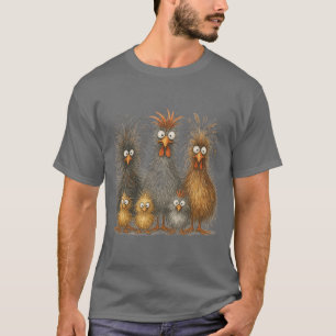 Angry Eagerlys Colourful Chicken Art, Crazy Chicke T-Shirt