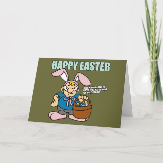 Angry Easter Boy Card (Front)