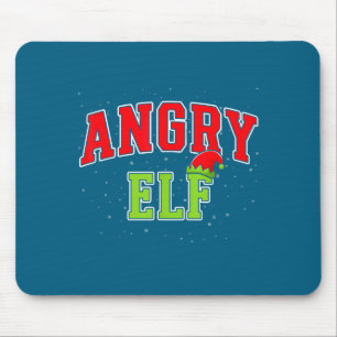 Angry Elf Christmas Family Matching Group Xmas Mouse Mat