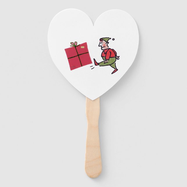 Angry Elf heart hand fans (Front)