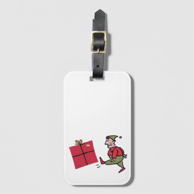 Angry Elf luggage tag (Front Vertical)