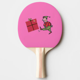 Angry Elf pink ping pong paddle
