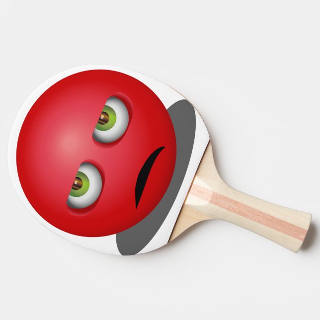 Angry Emoji - Funny Face Ping Pong Paddle (Side)