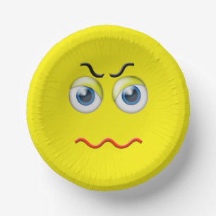 Angry Emoji Paper Plate