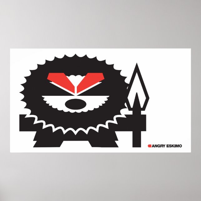 Angry Eskimo - black on light Poster (Front)