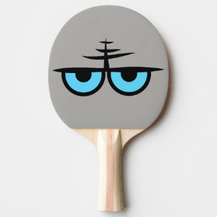 Angry Eyes Cartoon Ping Pong Paddle