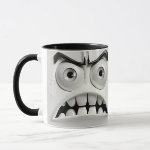 Angry Face 3D Funny Sarcastic Mug