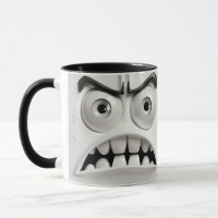 Angry face 3d sarcastic funny 