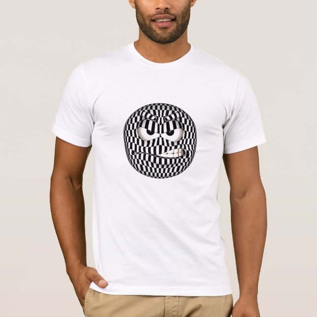 Angry Face Emoticon T-Shirt (Front)