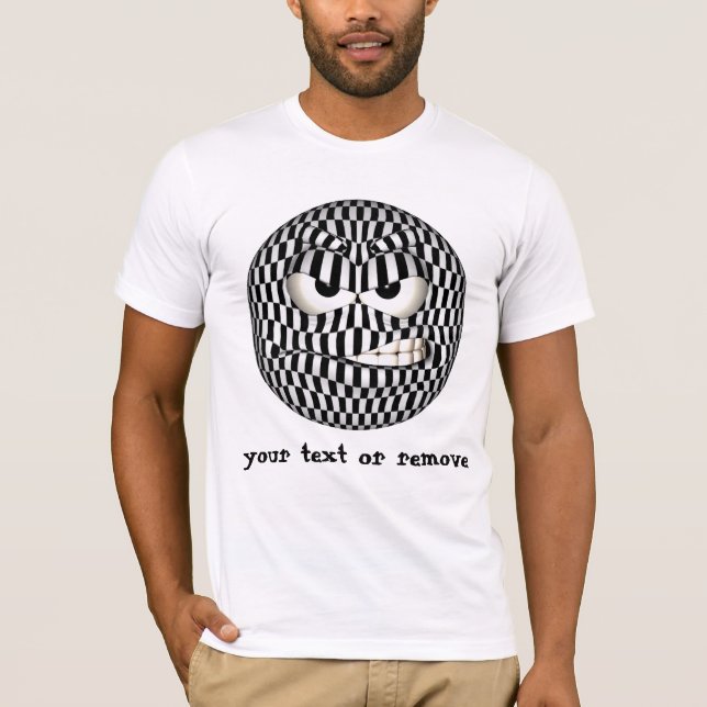 Angry Face Emoticon T-Shirt (Front)