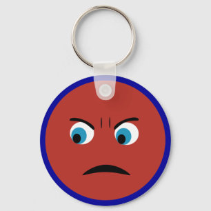 Angry Face Key Ring