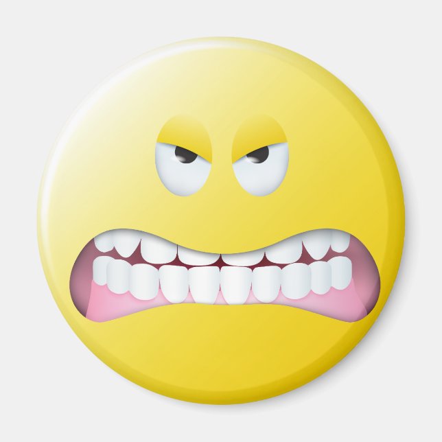 Angry Face Magnet (Front)