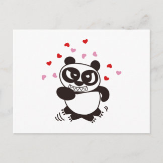 Angry Face Panda 32 Postcard