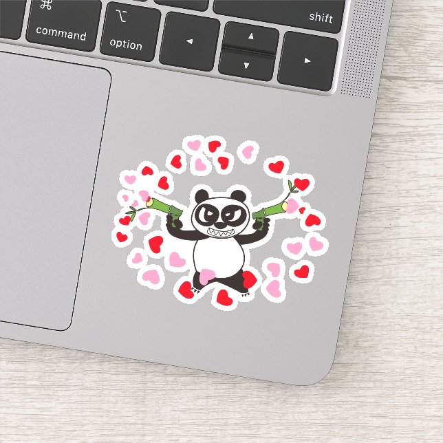 Angry Face Panda shooting loves (Detail)