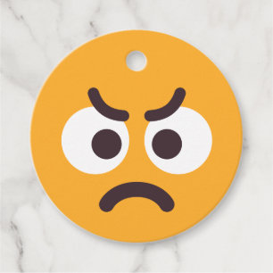Angry Face Passive Aggressive Custom Colours Emoji Favour Tags