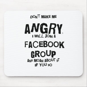 angry facebook mouse mat