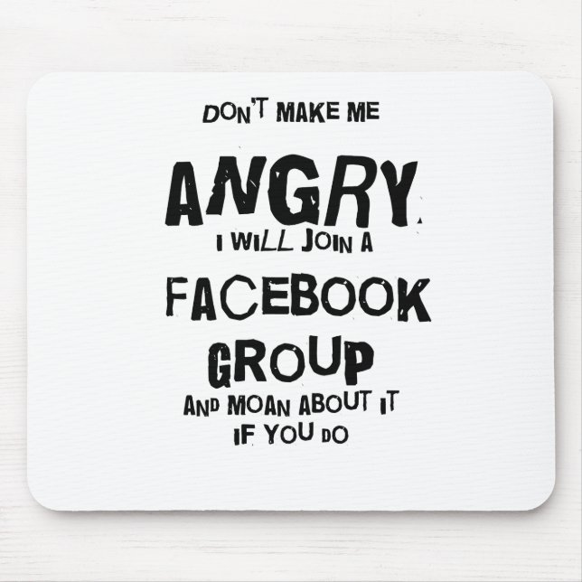 angry facebook mouse mat (Front)