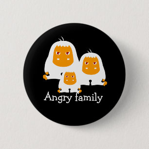 Angry family Monkeys design 6 Cm Round Badge