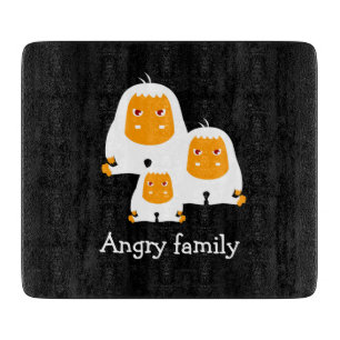 Angry family Monkeys design T-Shirt Bath Mat Cutting Board