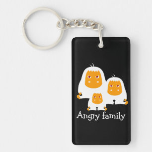 Angry family Monkeys design T-Shirt Key Ring