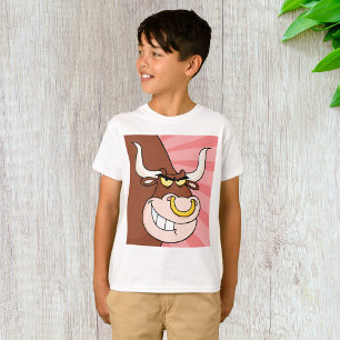 Angry Fierce Bull Mascot with Nose Ring  T-Shirt