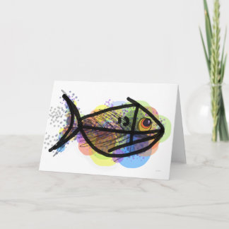 ANGRY FISH GREETING CARD
