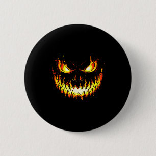 Angry Flame Pumpkin Halloween Costume Men Women 6 Cm Round Badge