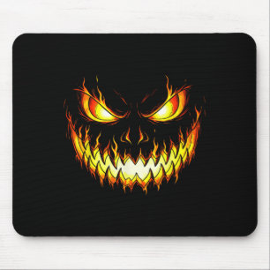 Angry Flame Pumpkin Halloween Costume Men Women Mouse Mat
